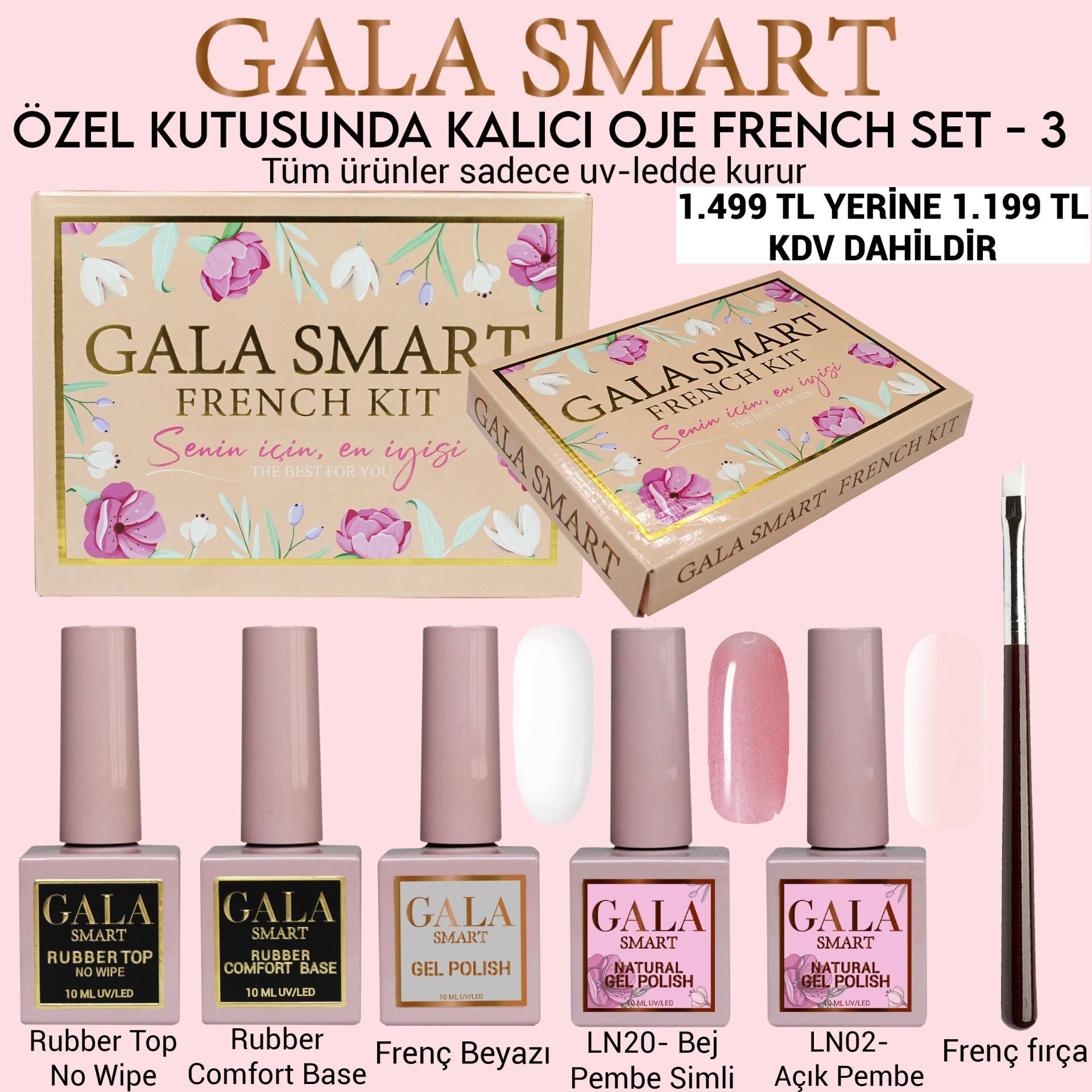 Kalıcı oje french set - 3