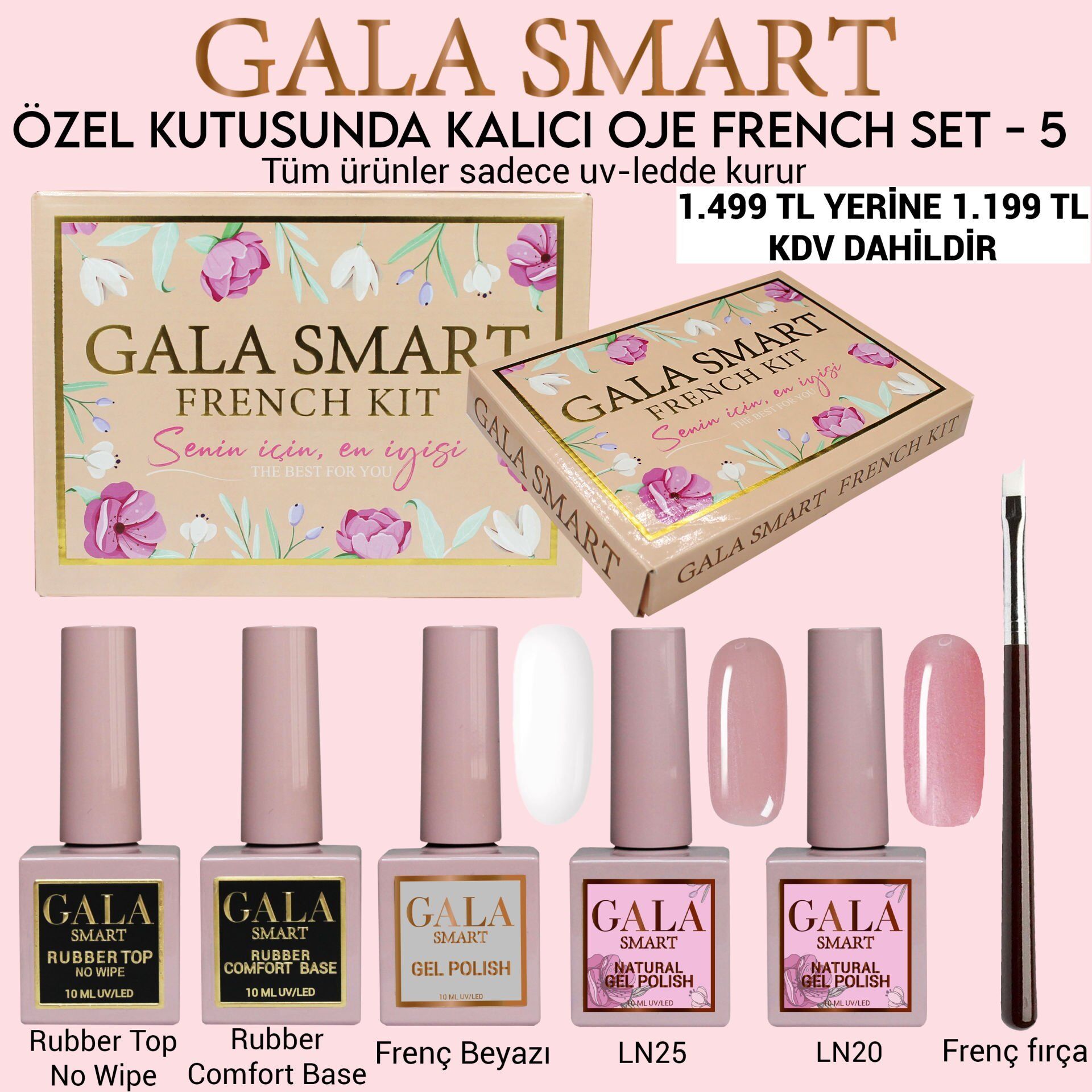 Kalıcı oje french set - 5