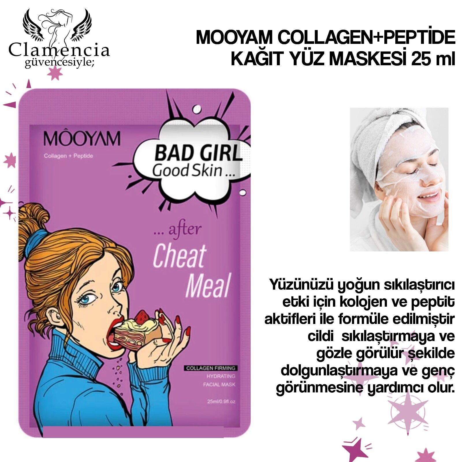 MOOYAM Girls Serias Facial Mask Collagen+Peptide