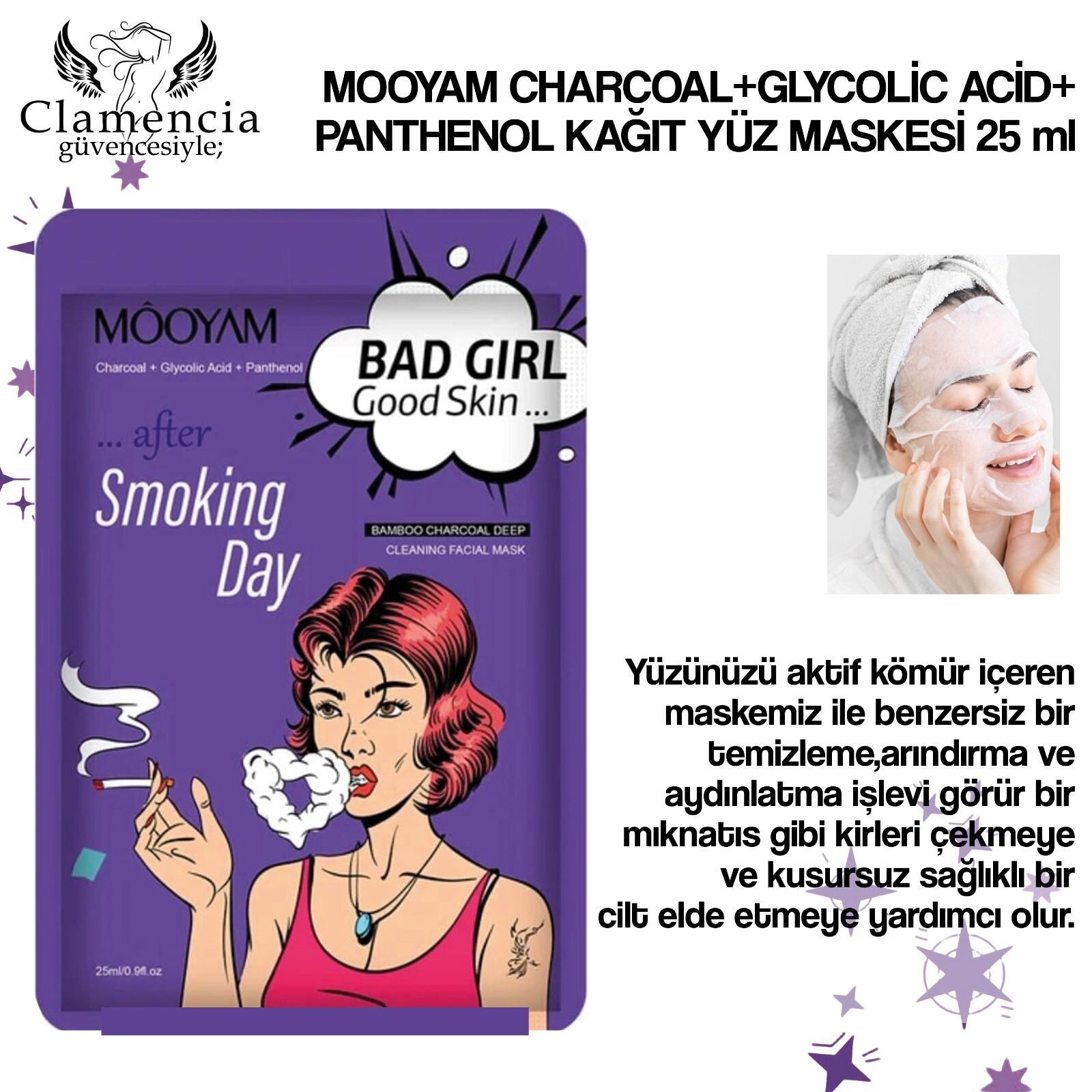 MOOYAM Girls Serias Charcoal+Glycolic Acit+Panthenol