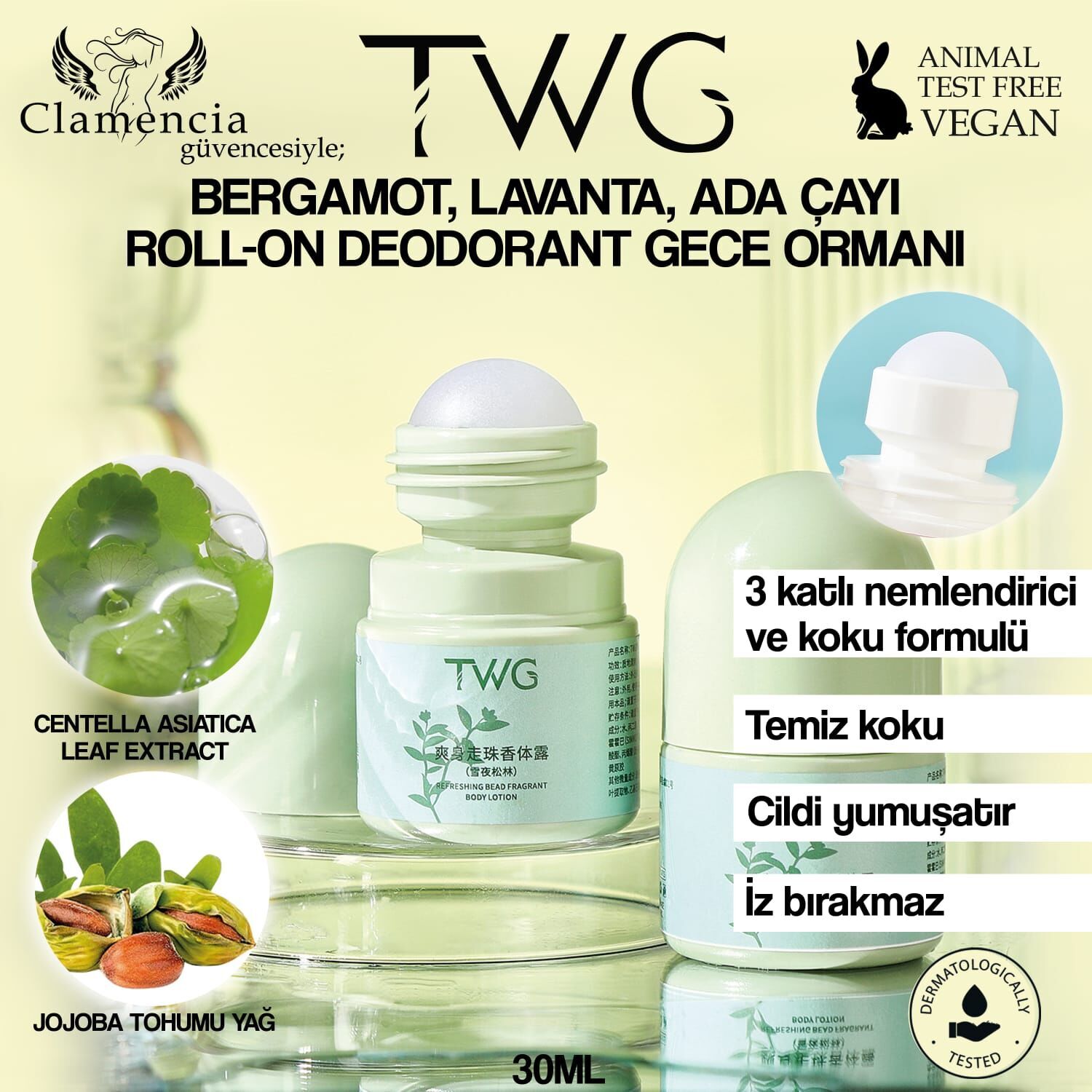 Refreshing Zaraif Çam Roll-on Deodorant 30ml No:8715