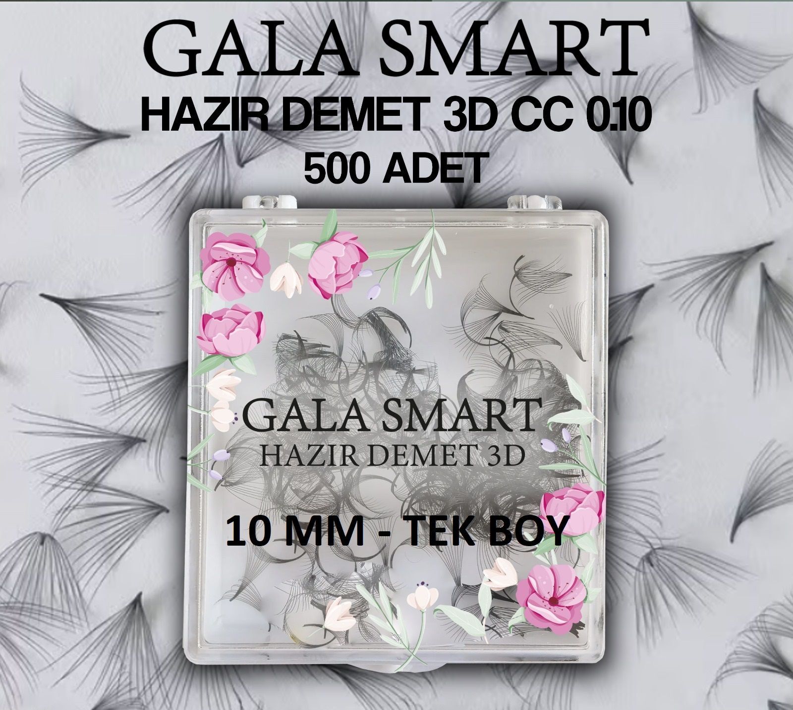 Hazır demet - 3d cc kıvrım 0,10 kalınlık - 10 mm tek boy (500 lü kutu)