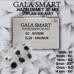 Hazır demet - 3d cc kıvrım 0,10 kalınlık - mix kutu (1000 li kutu)