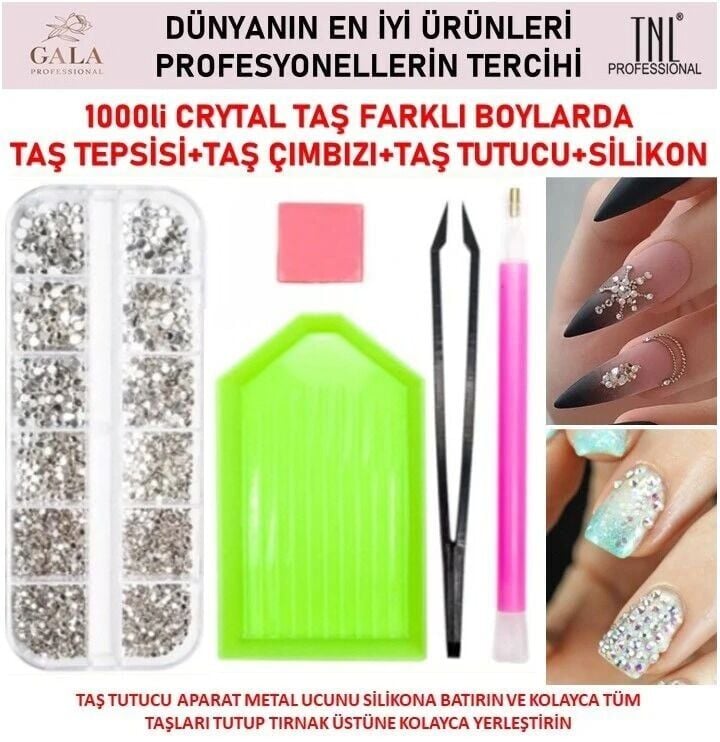 Taş tutucu set + 1000 li crystal taş