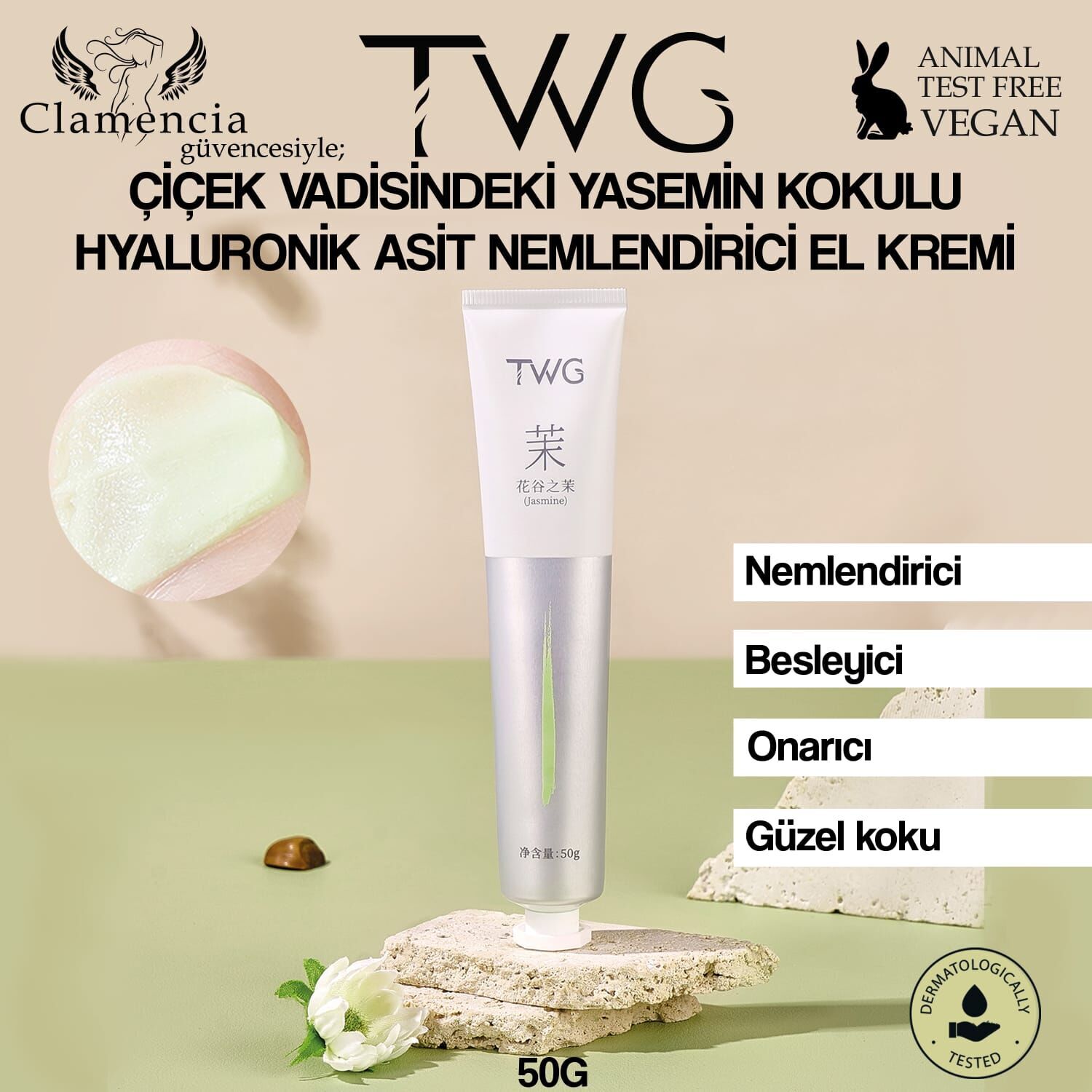 Yasemin Kokulu Nemlendirici El Kremi 50g No:5172