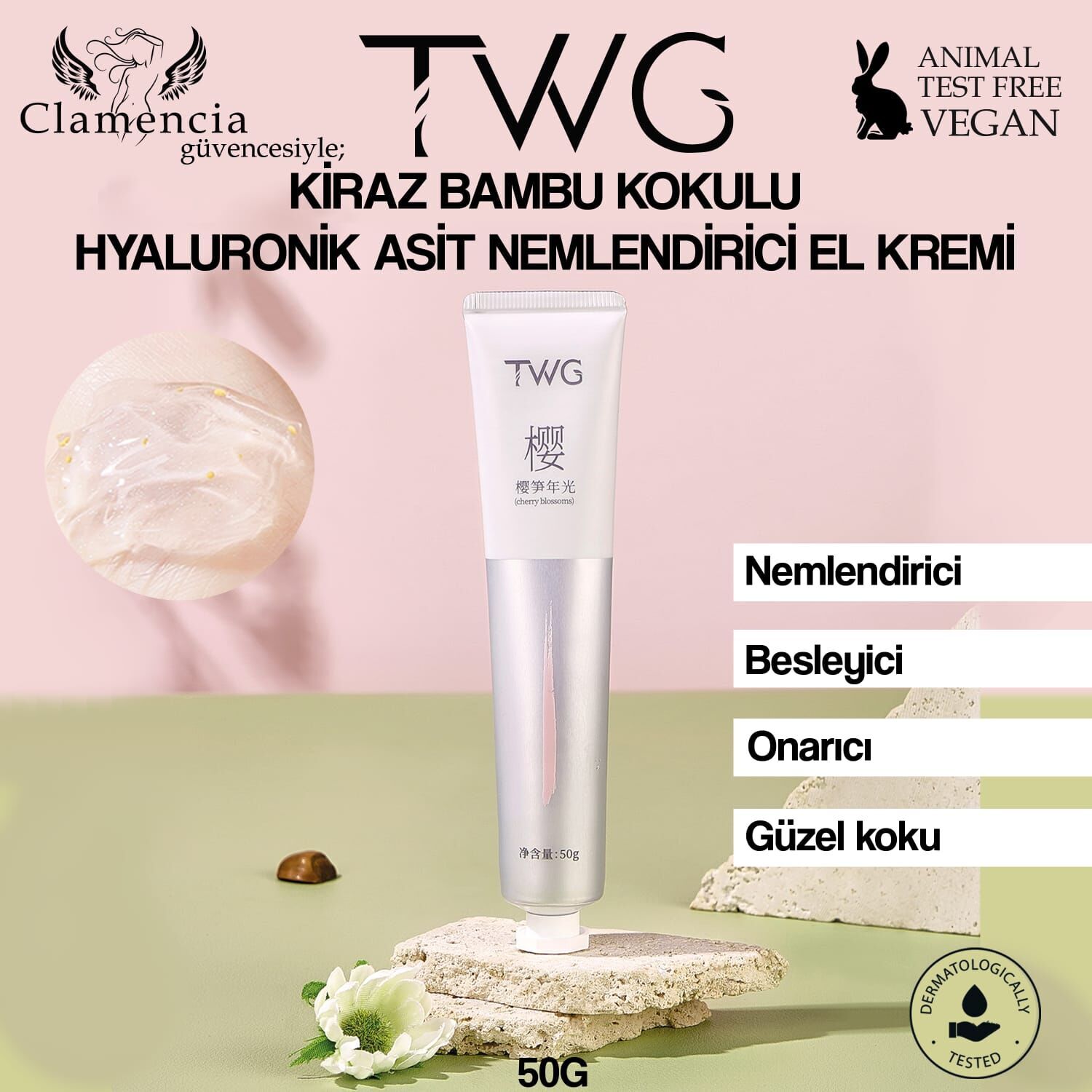 TWG Kiraz Bambu Kokulu Nemlendirici El Kremi 50g No:5174