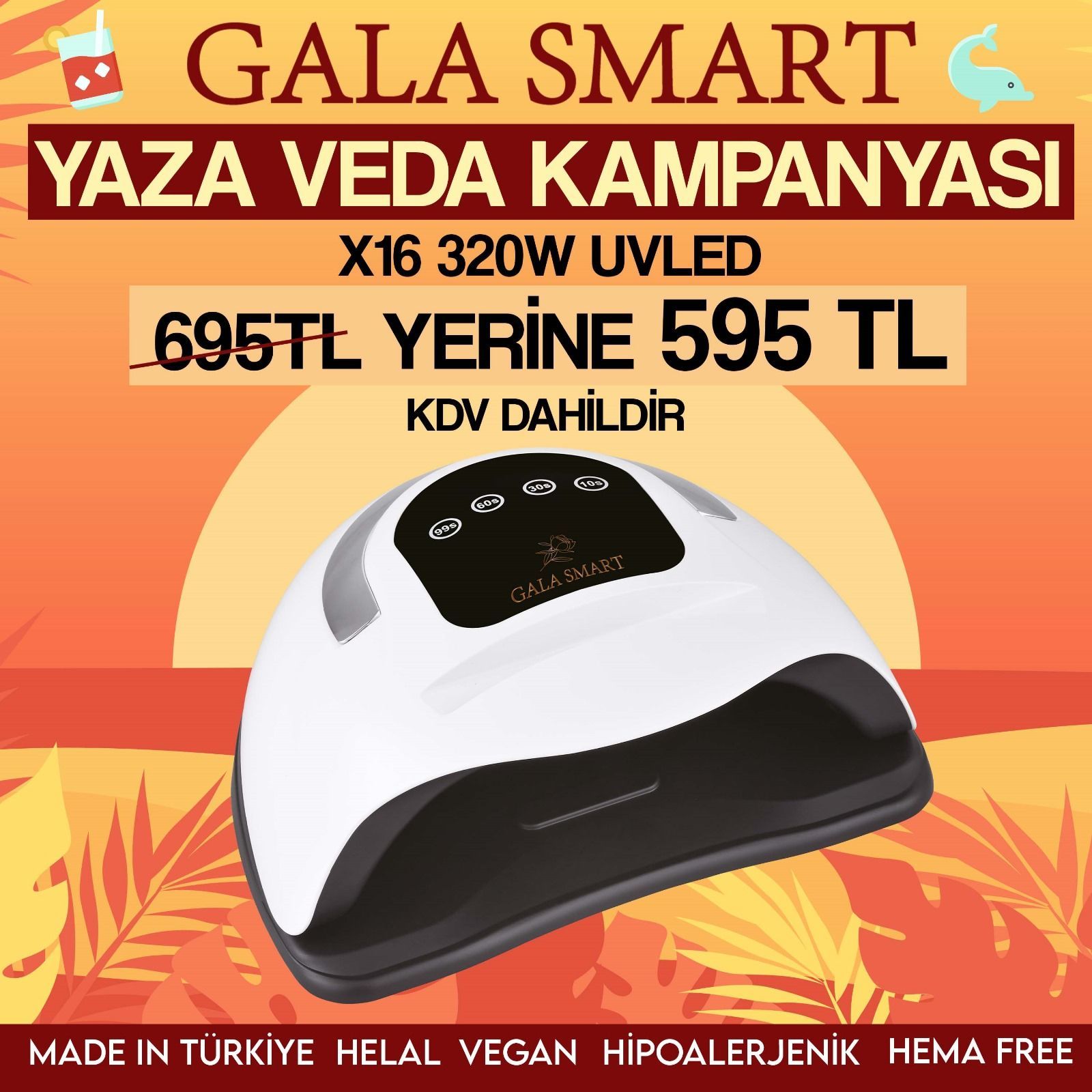 ÖZEL KAMPANYA - SÜPER 320W X-16 UVLED KURUTUCU