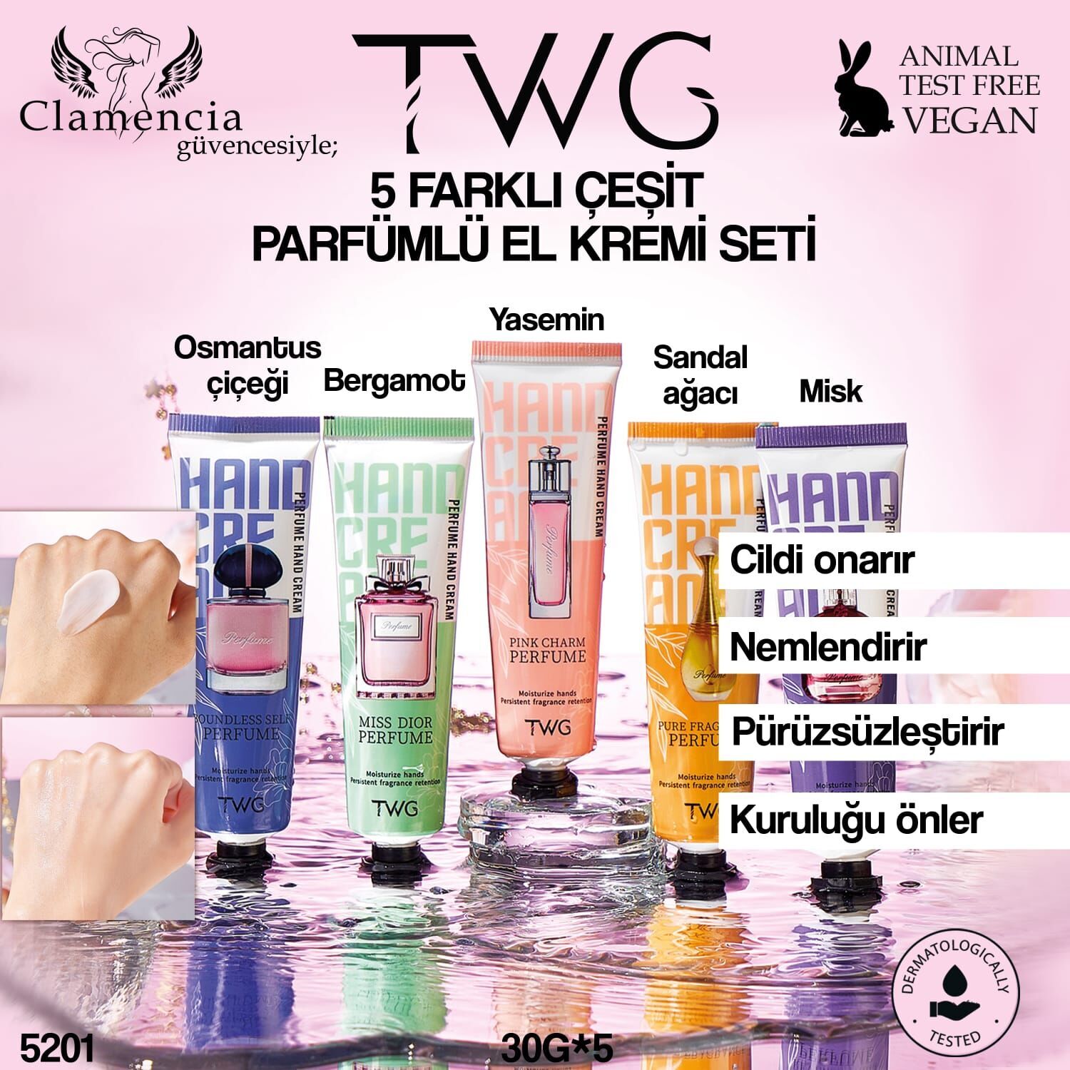 Parfümlü El Kremi Seti 30g*5