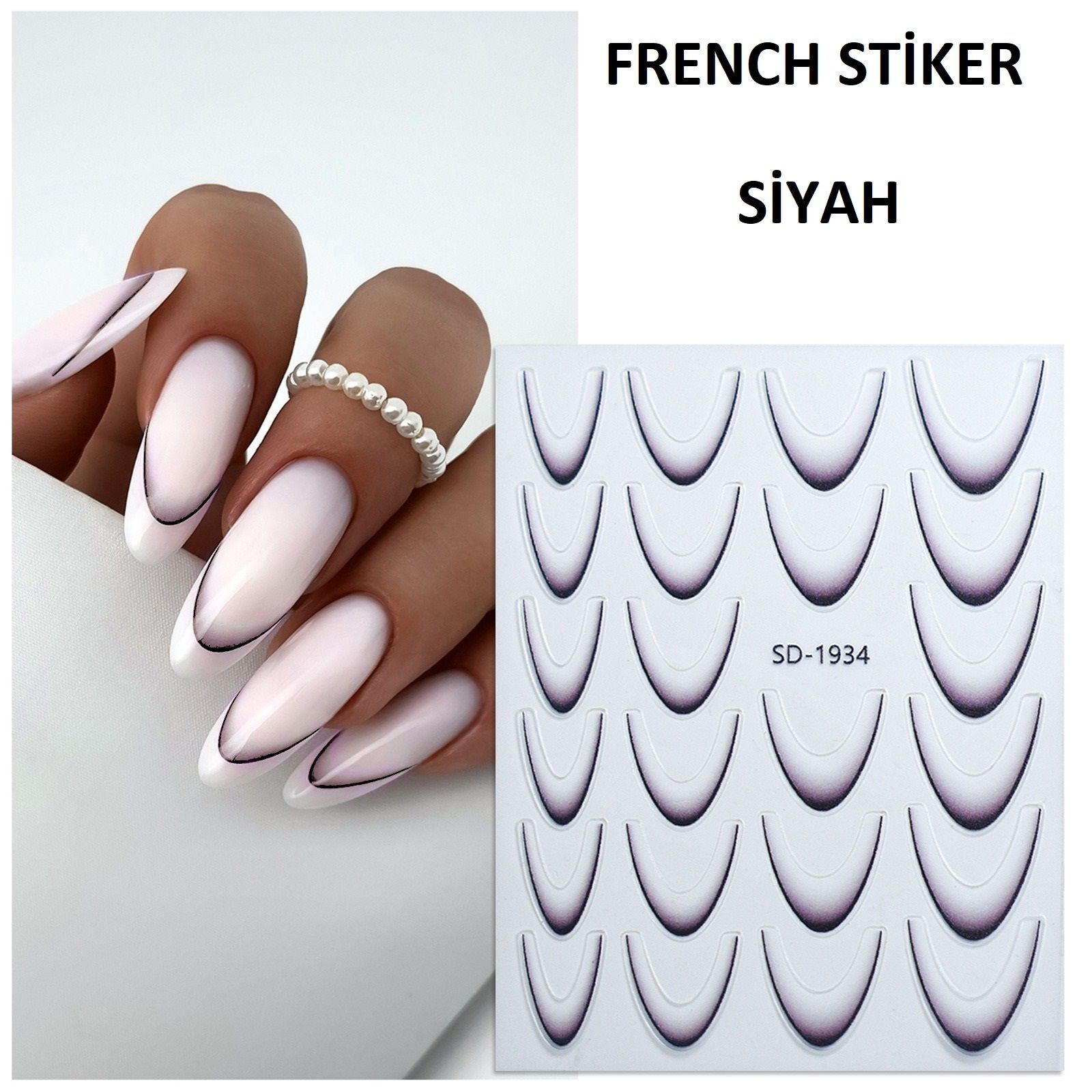 French stiker - siyah