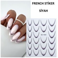 French stiker - siyah