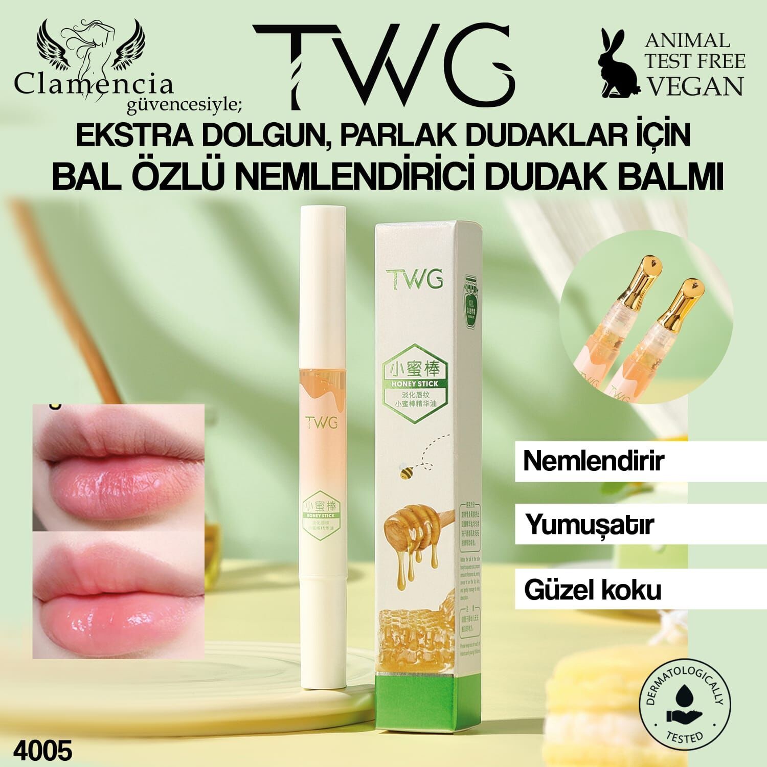 Honey Stick Dudak Dolgunlaştırıcı Nemlendirici Ballı Dudak Balm 1,5g No:4005
