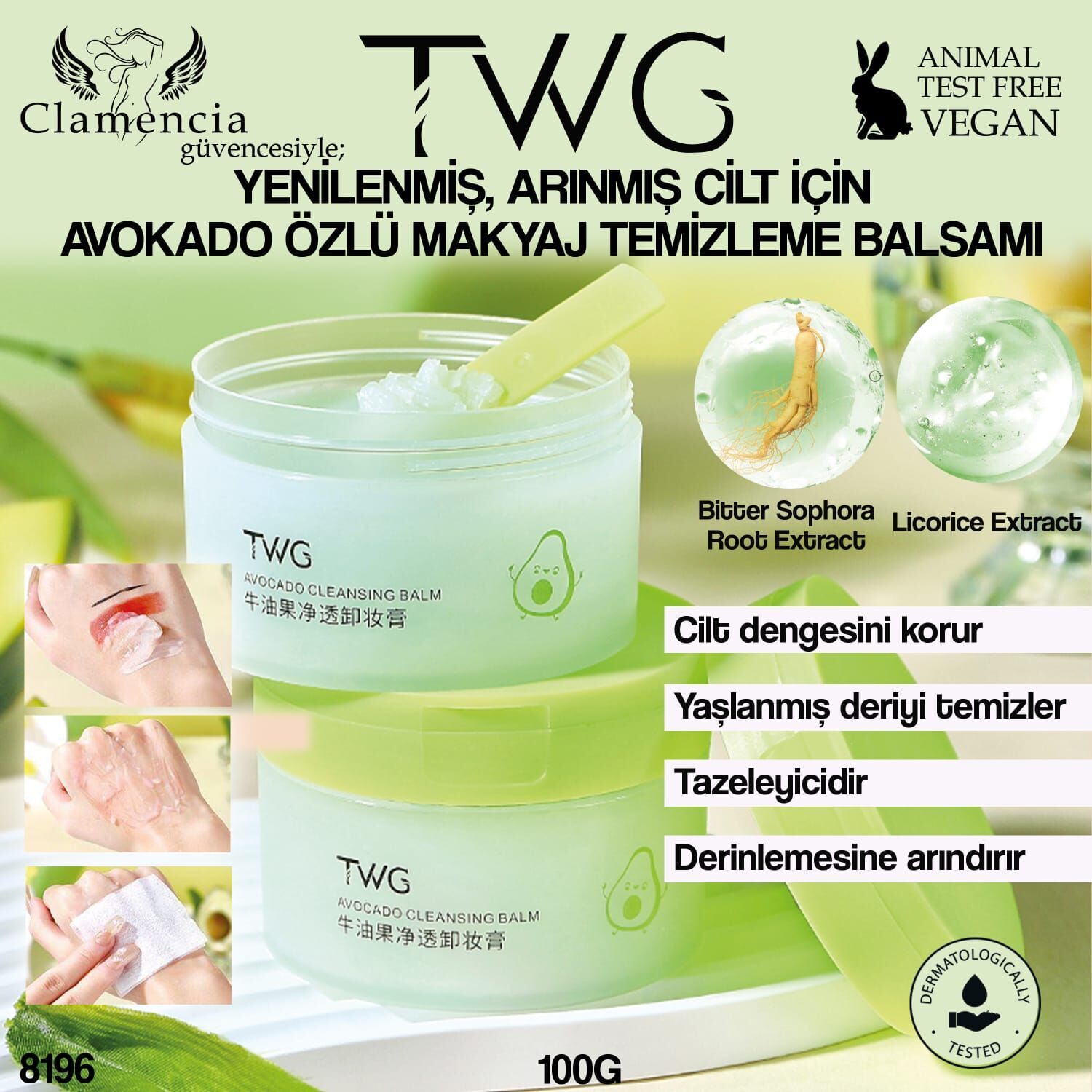 Avokado Özlü Makyaj Temizleme Balsamı 100gr No:8196