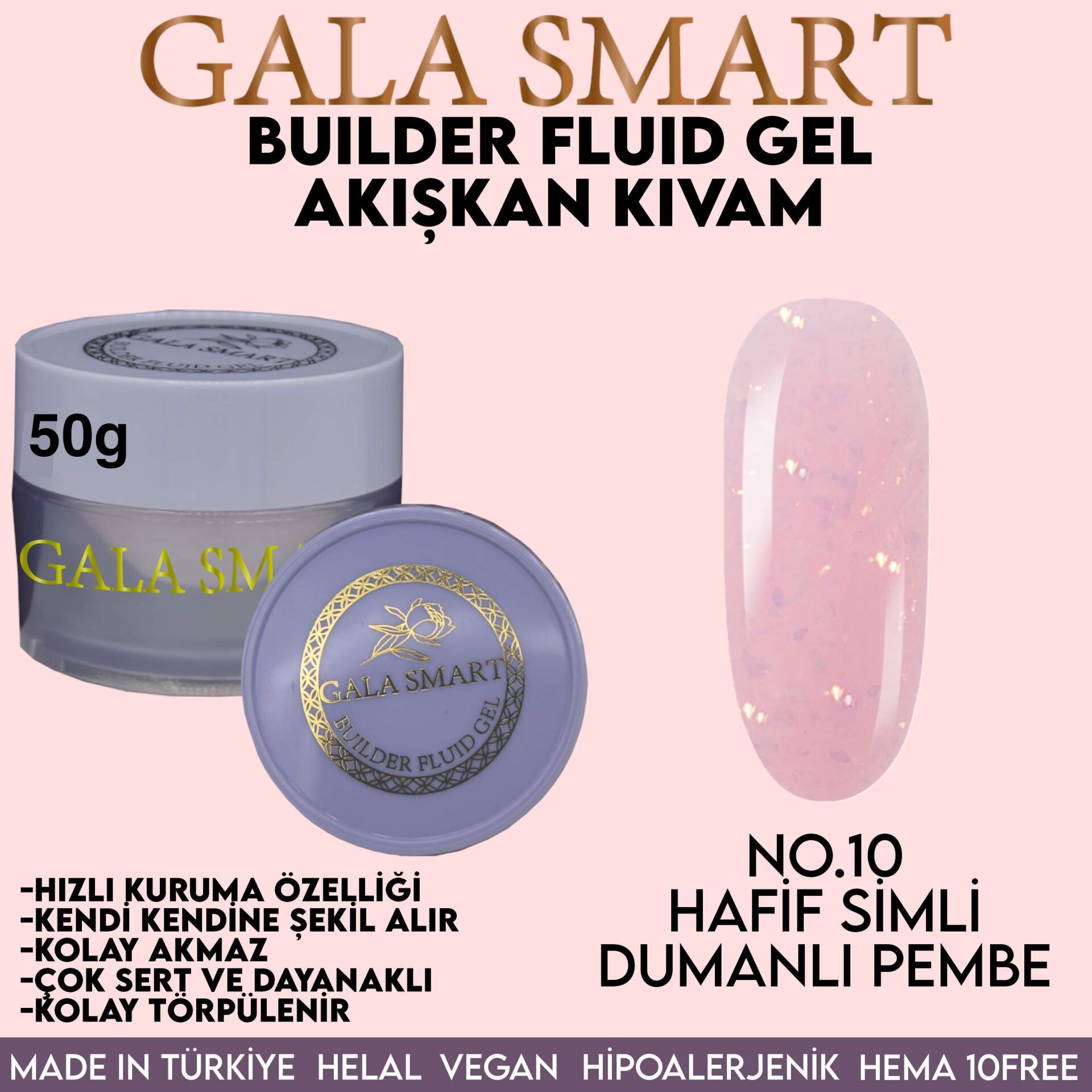 Gala smart - builder fluid gel 50 g - no:10