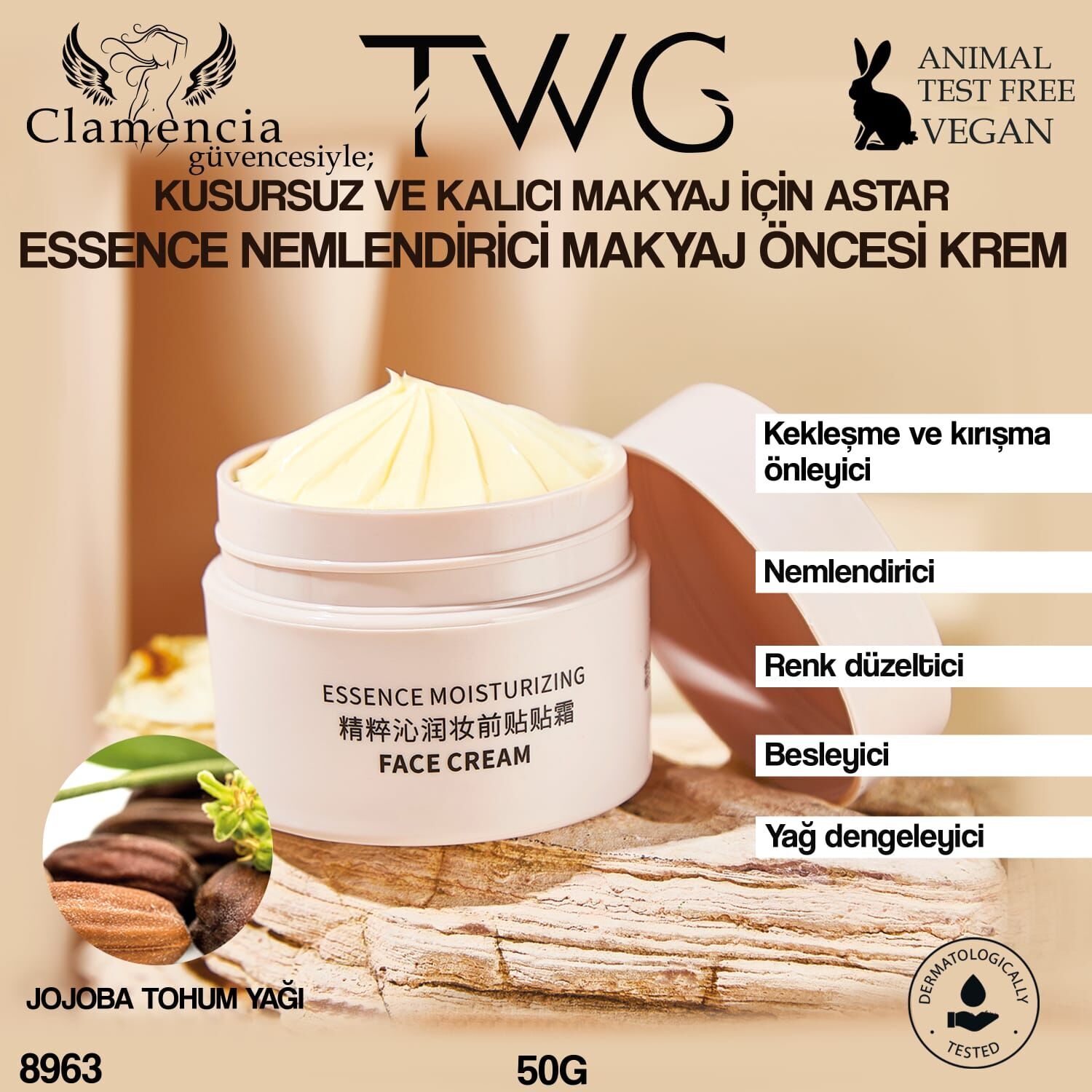 TWG Nemlendirici Makyaj Öncesi Astar Krem 50g No:8963