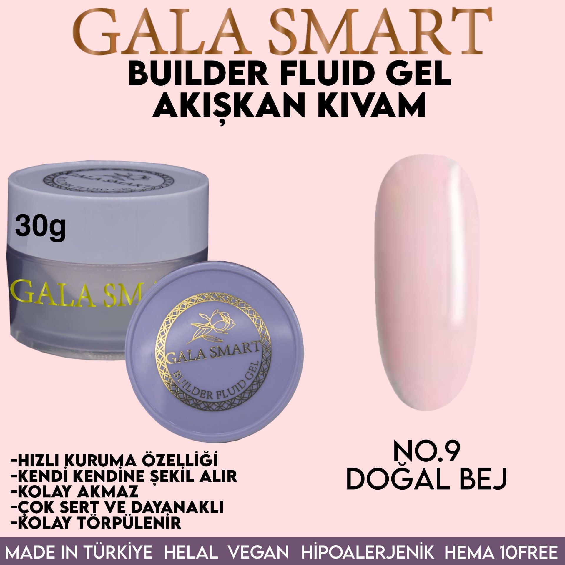 Gala smart - builder fluid gel 30 g - no:9
