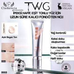 TWG Uzun Ömürlü Kalıcı Fondöten- Naturel Beyaz 30ml No:8670