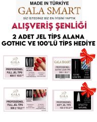 2 Adet Full Jel Tips Alana Gothic ve 100'lü Tips Hediye