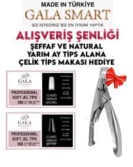Şeffaf ve Natural Tips Alana Çelik Tips Makas Hediye