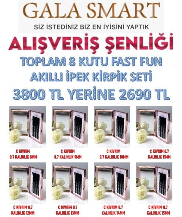 8 Kutu Fastfun İpek Kirpik