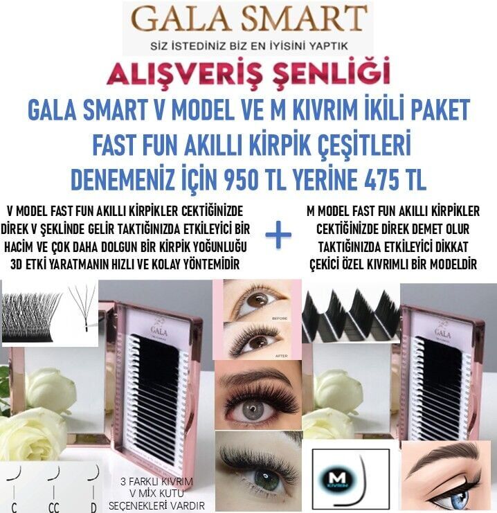 İpek Kirpik V ve M Kıvrım