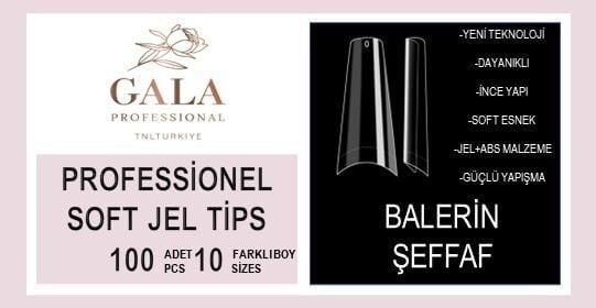 Protez tips balerin 100 lü şeffaf