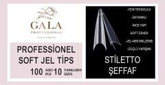 Protez tips stiletto 100 lü şeffaf