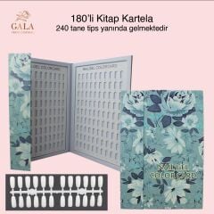 Kitap kartela 180 li açık mavi (tipsler dahil)