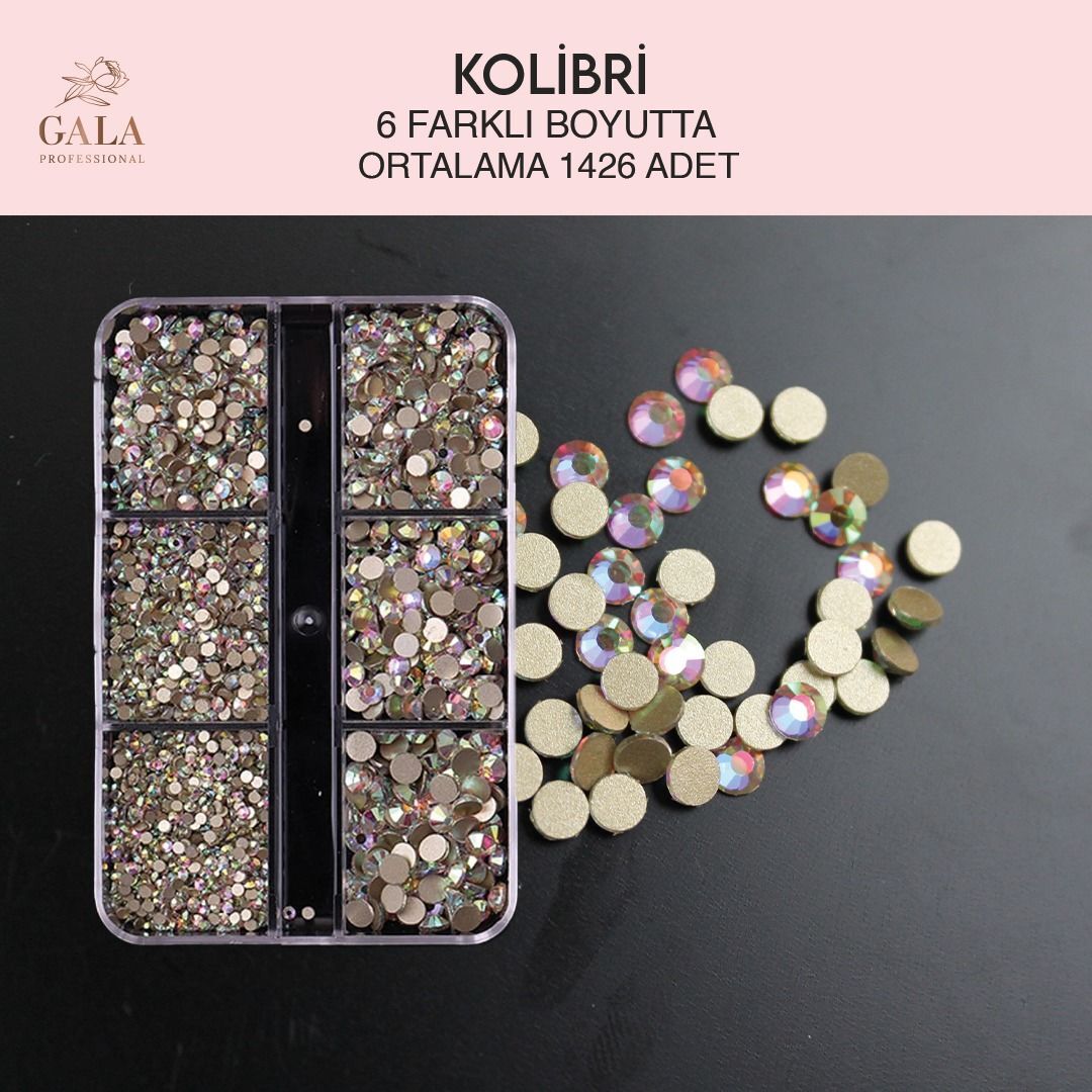 Crystal taş kolibri 6 farklı boyut