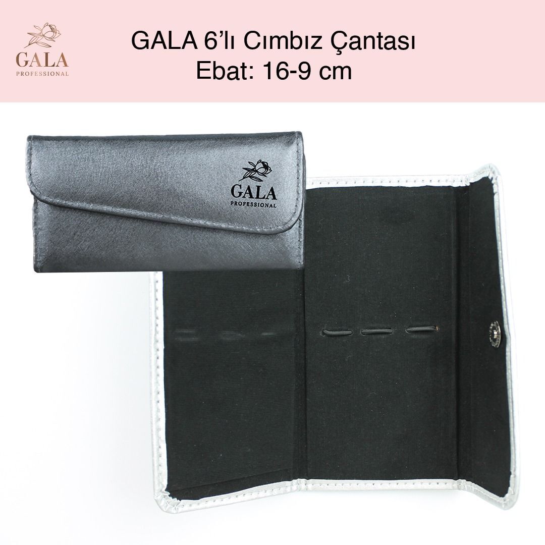 Gala 6 lı cımbız çantası ebat:16/9 cm