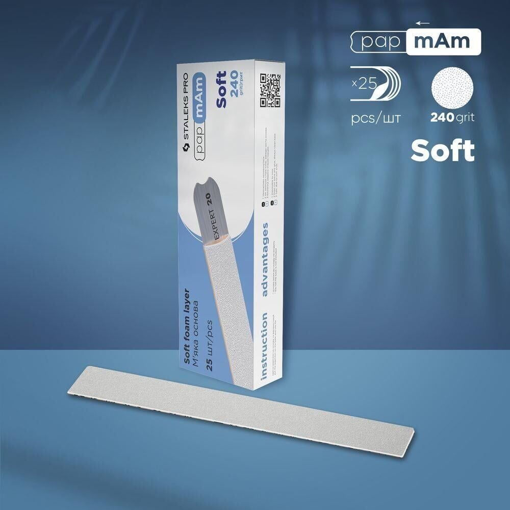 Expert 20 yedek papmam beyaz törpüler (yumuşak taban) 240 grit (25 adet)