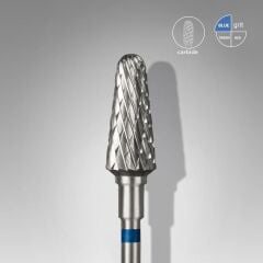 Sert Alaşım Kesik Koni Freze, Mavi, Çap 6 mm / Çalışma Kısmı 14 mm, Adet