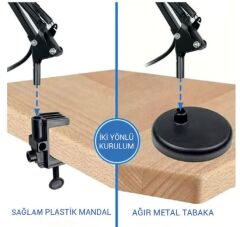 Gala masa lambası beyaz 80 cm