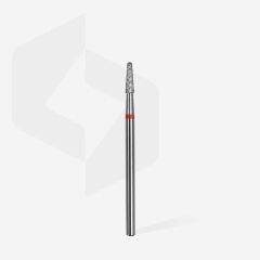 Sert alaşım koni freze, kırmızı, çap 2,3 mm / çalışma kısmı 8 mm
