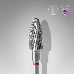 Sert Alaşım Mısır Freze, Mor, Çap 6 mm / Çalışma Kısmı 14 mm