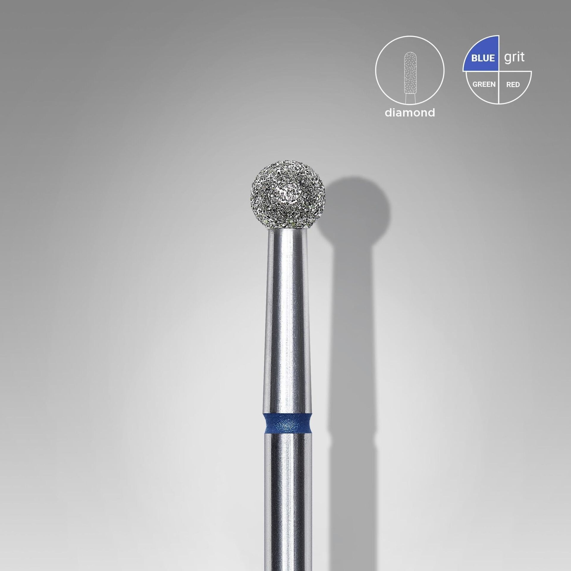 Elmas küre freze, mavi, çap 3,5 mm