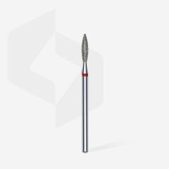 Elmas alev freze, kırmızı, çap 2,3 mm, çalışma kısmı 10 mm
