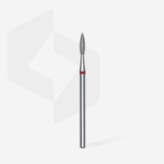 Elmas sivri alev freze, kırmızı, çap 2,1 mm, çalışma kısmı 8 mm