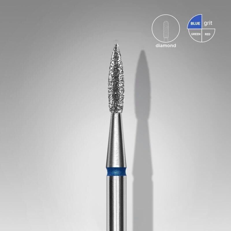 Elmas sivri alev freze expert, mavi, çap 1,8 mm, çalışma kısmı 8 mm