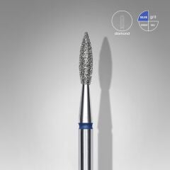 Elmas Sivri Alev Freze, Mavi, Çap 2,1 mm, Çalışma Kısmı 8 mm