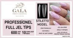 Gala soft jel tips 600 lü paket - stiletto model