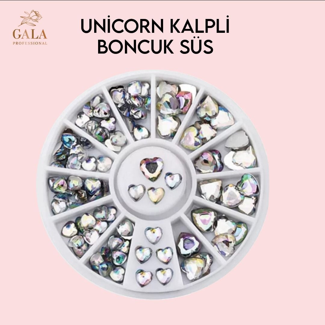 GALA UNİCORN KALPLİ BONCUK SÜS