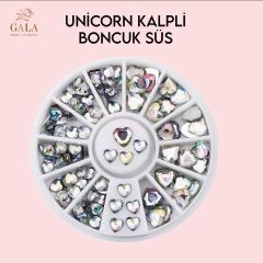 GALA UNİCORN KALPLİ BONCUK SÜS