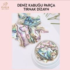 Gala deniz kabuğu parça tırnak dizayn