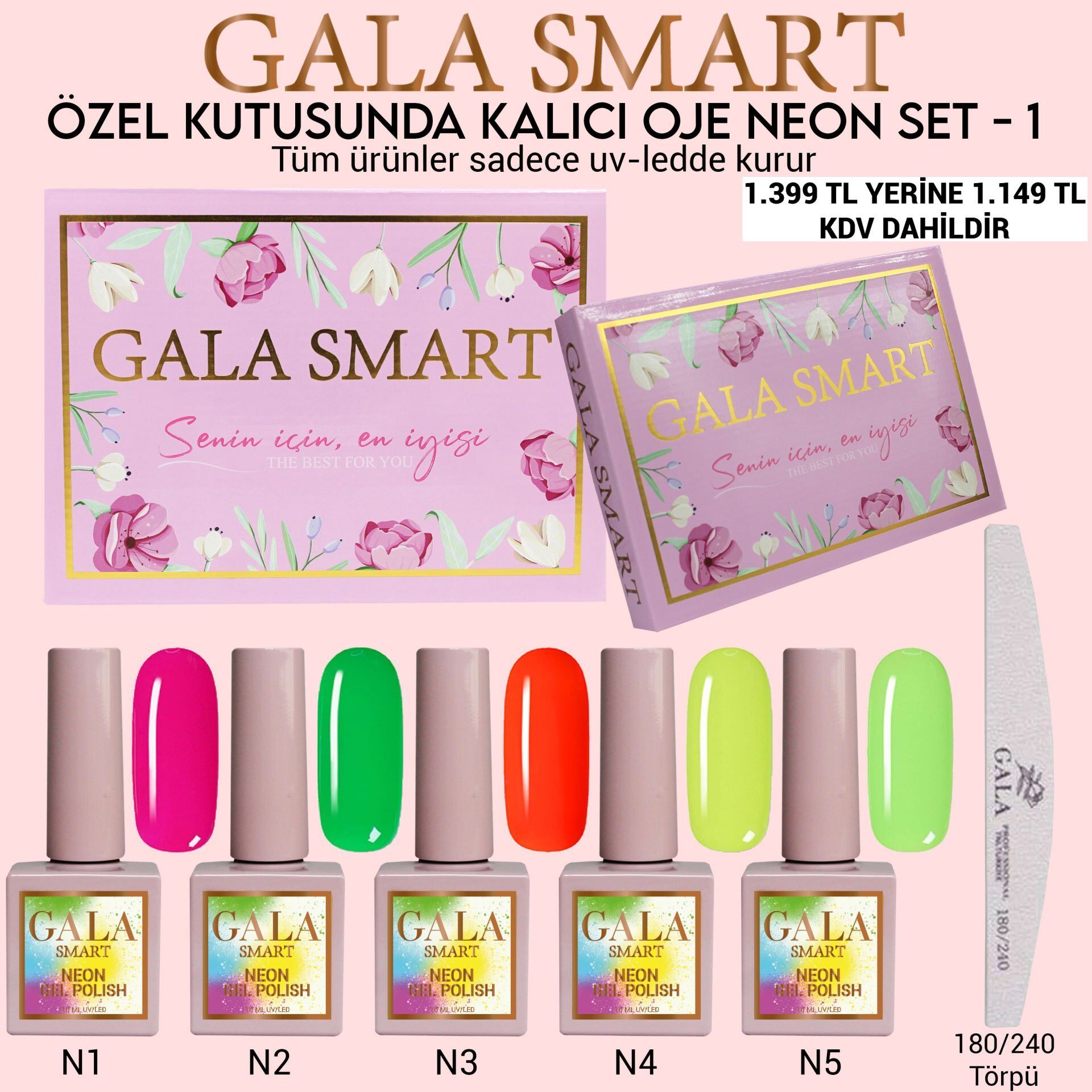 Kalıcı oje neon set - 1