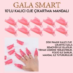 Gala kalıcı oje çıkartma mandalı 10 lu paket