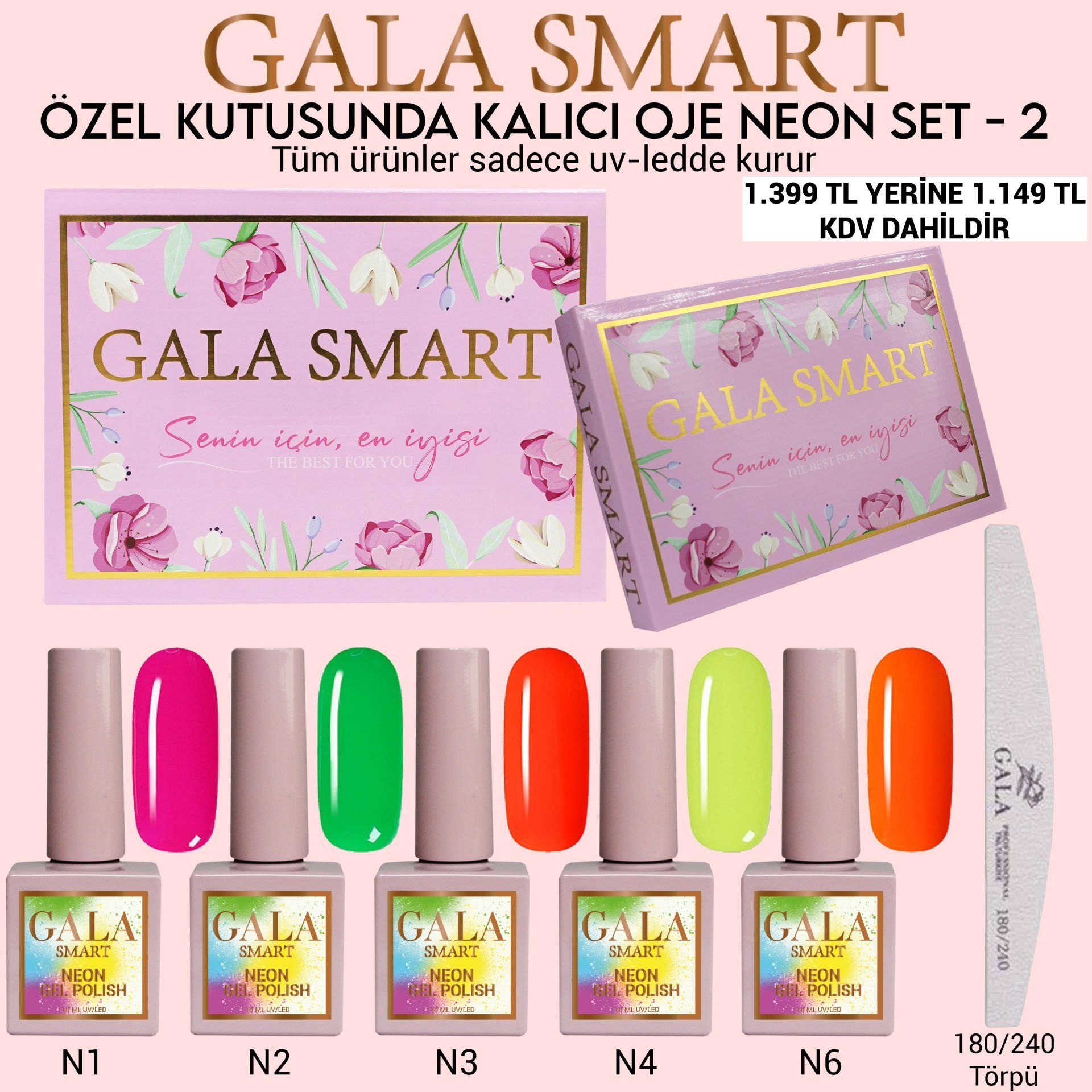 Kalıcı oje neon set - 2