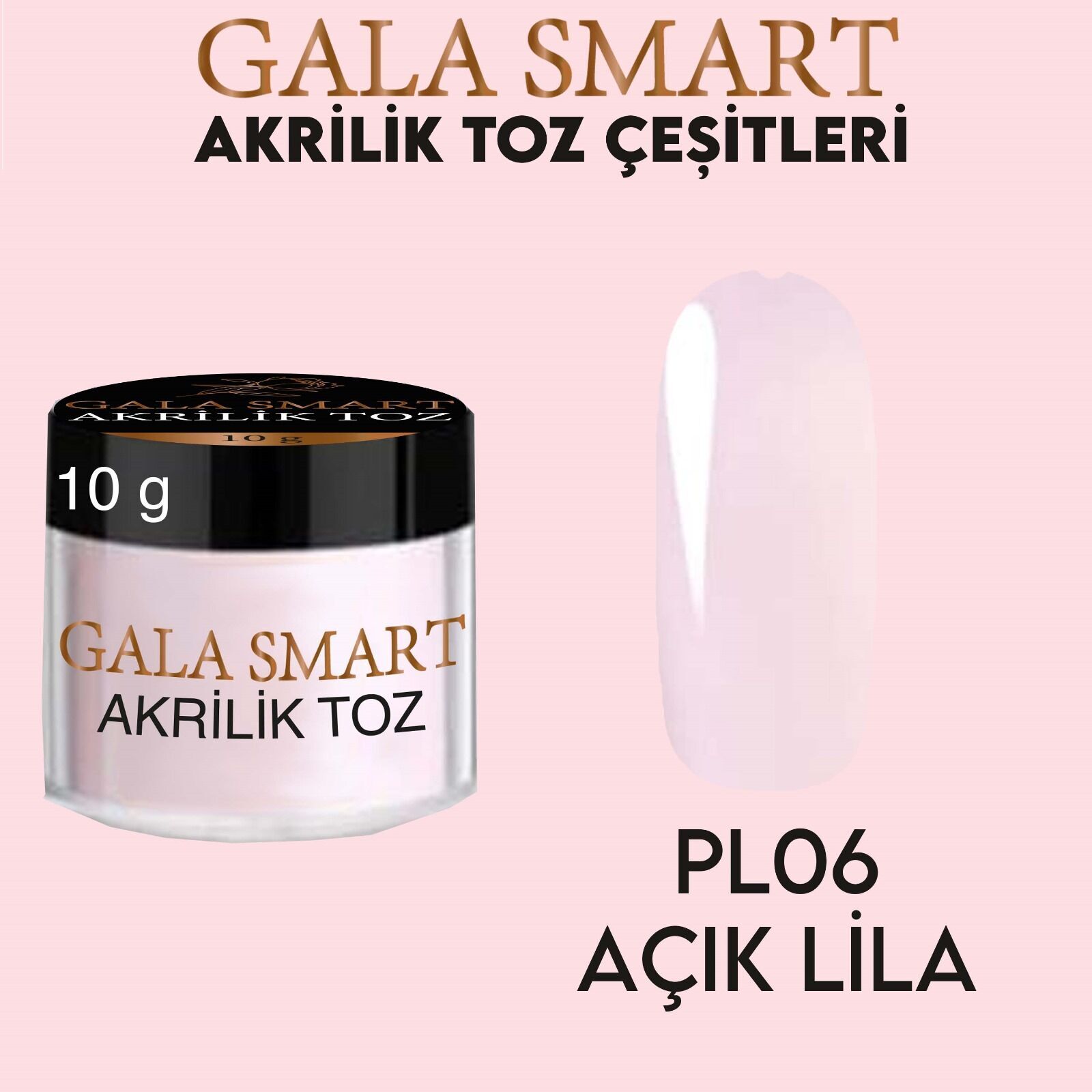 Akrilik toz 10 g - açık lila