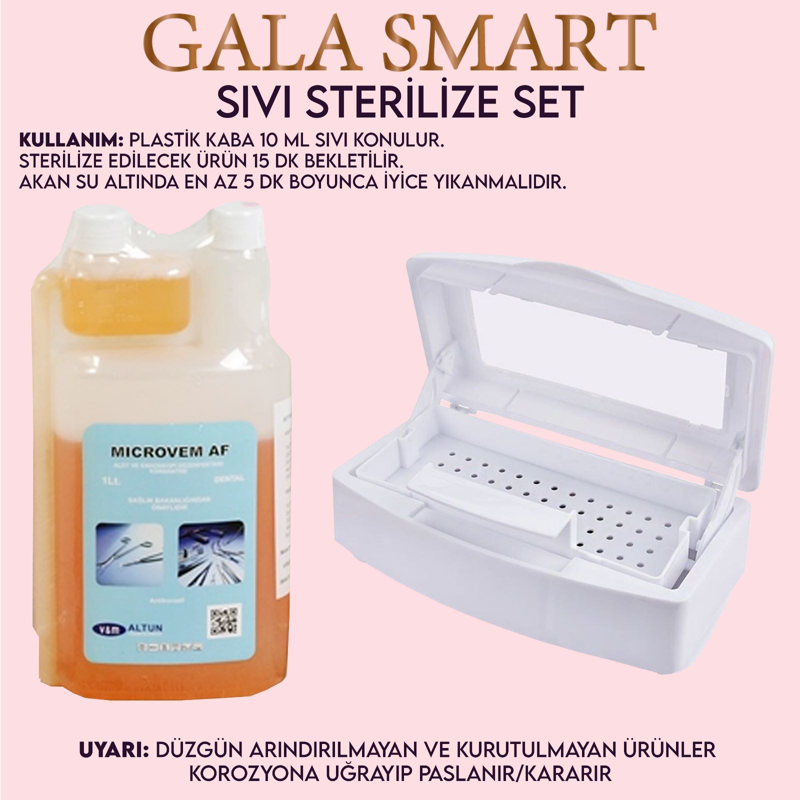 Sıvı sterilize set (kutu+sıvı)