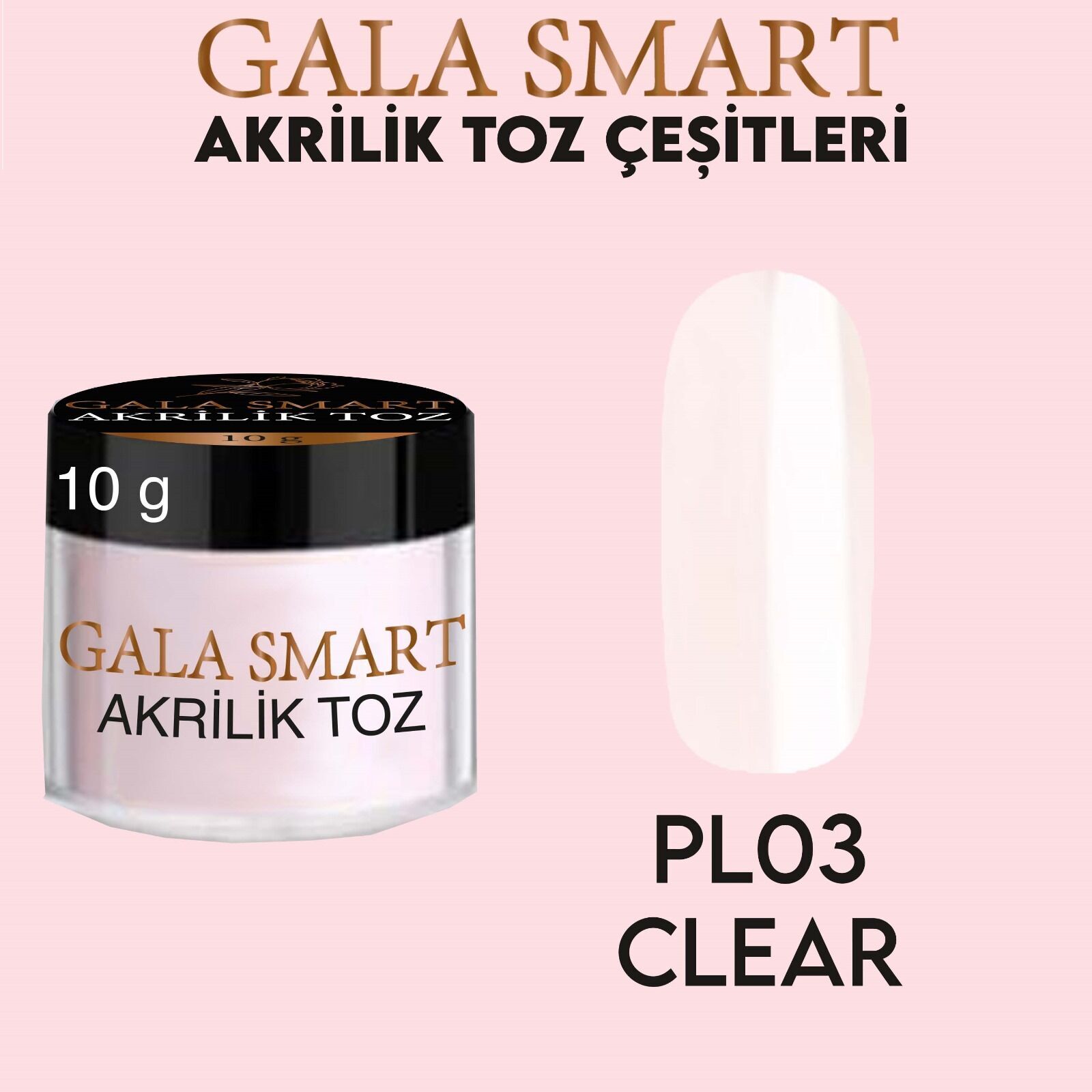 Akrilik toz 10 g - clear (şeffaf)