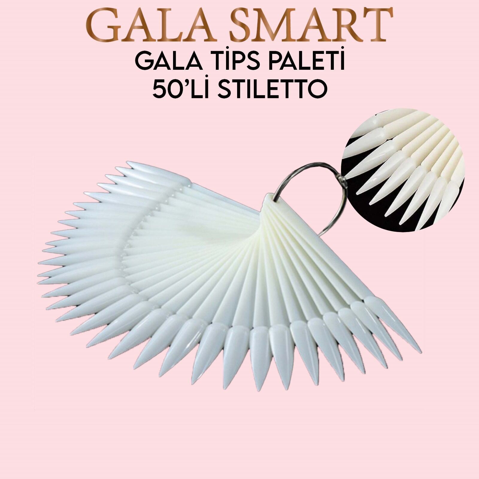 Tips renk paleti stiletto 50 li - natural
